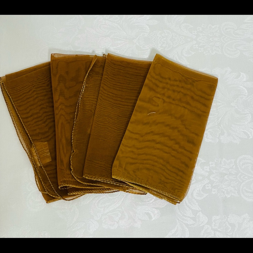Napkins, Sheer Bonze, New. Lot of 4